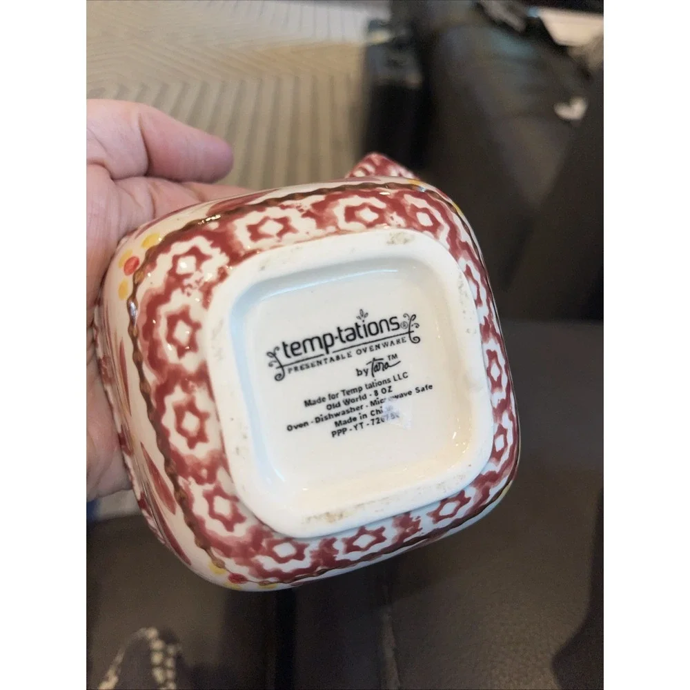 TEMPTATIONS CRANBERRY OLD WORLD SQUARE‎ 8oz SET OF 2